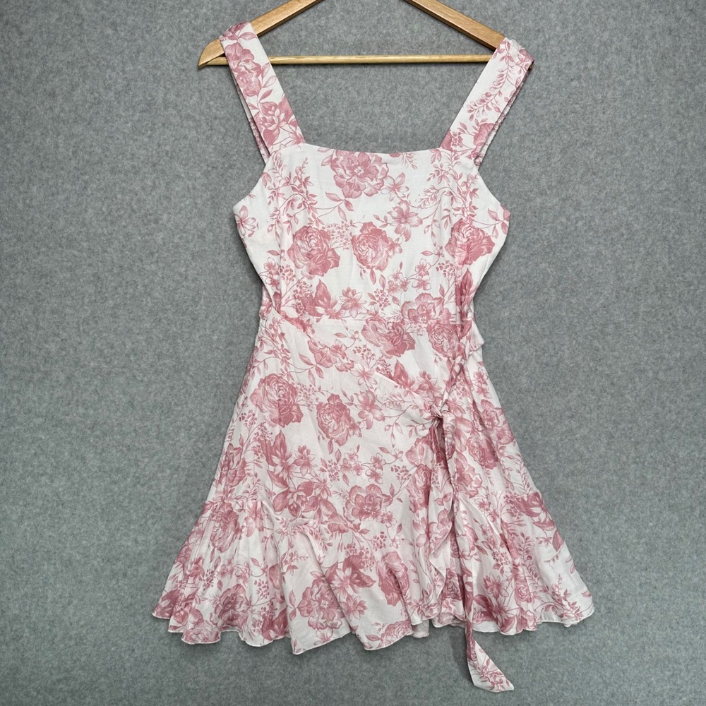 Trixxi White and Pink Floral Mini Dress